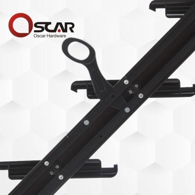 玻璃手摇百叶窗支架铝合金开窗器双手柄手摇窗户拉杆铝塑门窗五金