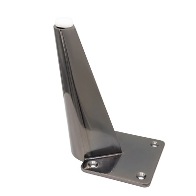 厂家直销轻奢家具偏斜锥脚沙发茶几桌脚五金加厚支撑腿床头柜承重