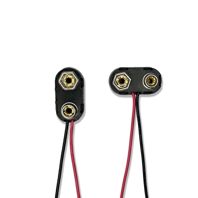 T型硬扣9v电池扣 音频线接万用仪表仪器电池连接器塑胶9v电池线夹