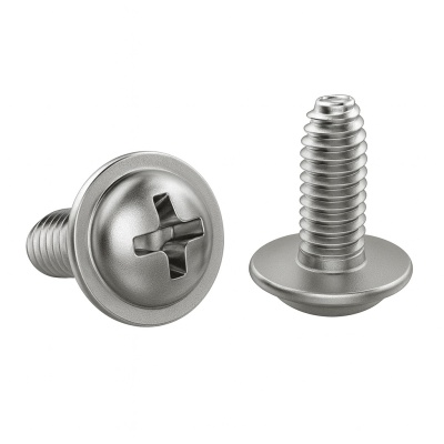 带介缩嘴带垫缩咀缩嘴十字镀镍白锌螺钉压花防转螺丝非三角牙自锁