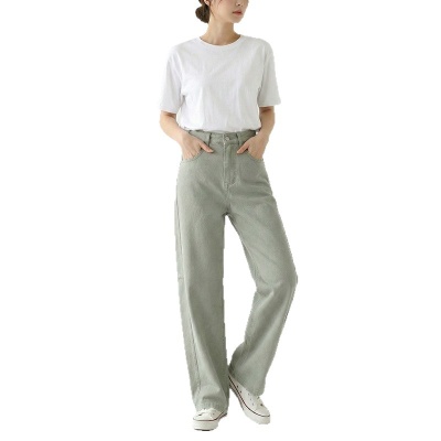 云长 美式复古宽松牛仔裤女春季新款百搭休闲高街时尚直筒阔腿裤
