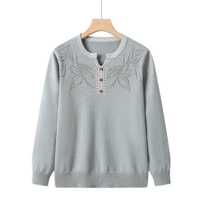 2025妈妈秋装长袖打底小衫减龄中老年女装秋冬外穿上衣洋气针织衫