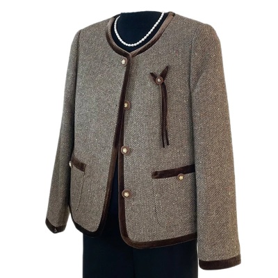 妈妈秋装小香风外套时尚阔太太夹克开衫中老年女洋气小西装上衣服