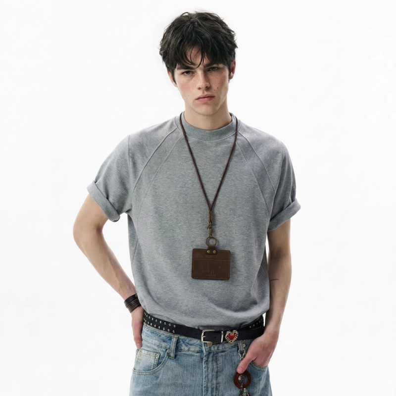 MADEEXTREME 280g澳产氨纶太空棉空气层拼接抗皱短款boxy短袖T恤