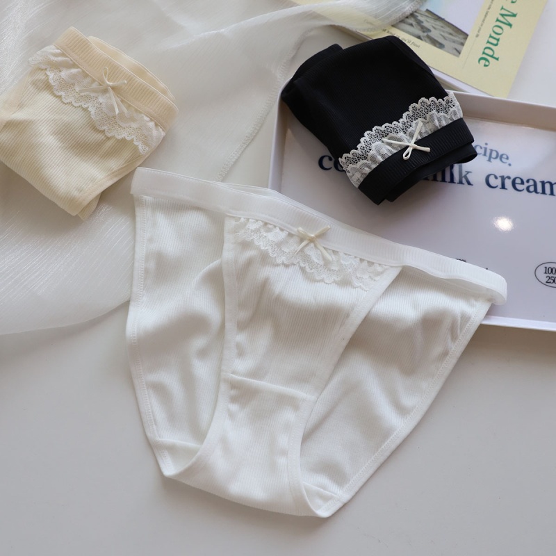 白色恋人高开叉甜纯爱电影女主风内裤T版性感自由运动女士底裤