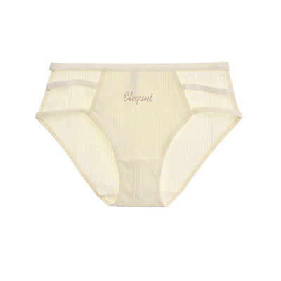 率性简约绑带少女罗纹棉内裤韩版透气中腰三角裤学生小特色底裤