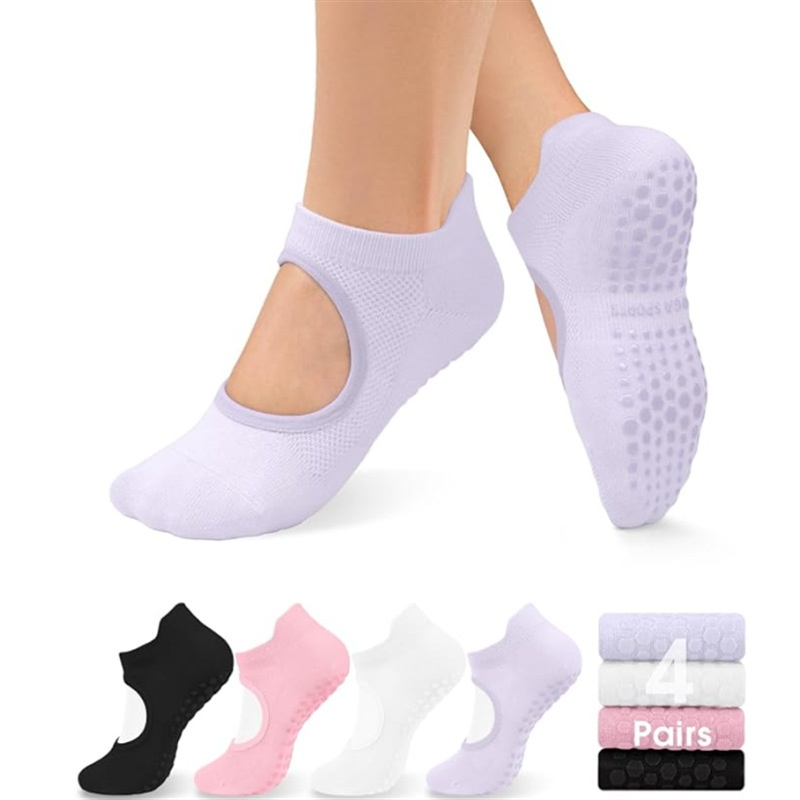 瑜伽袜子女夏季短袜运动健身专业防滑网眼透气女士室内跑步女船袜