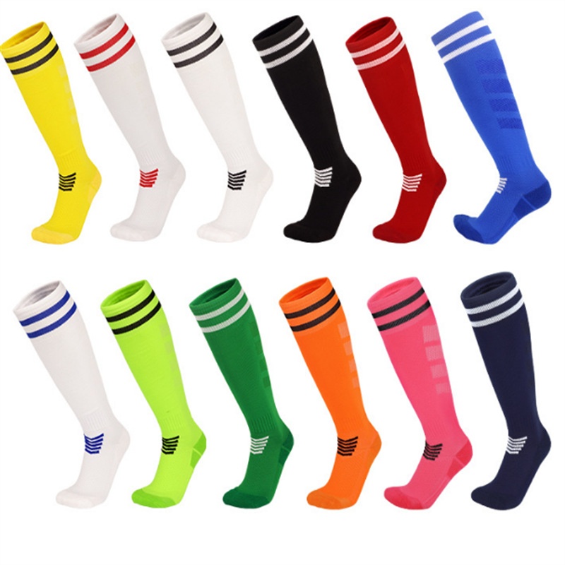 男士足球袜夏男童毛巾底长筒袜高筒球袜防滑专业运动袜 子吸汗