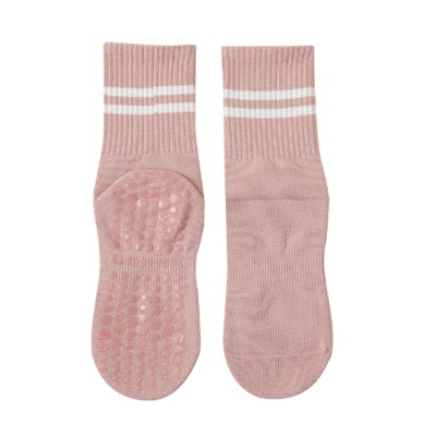 瑜伽袜子女中筒袜棉防滑硅胶健身毛巾底普拉提女士运动袜硅胶底