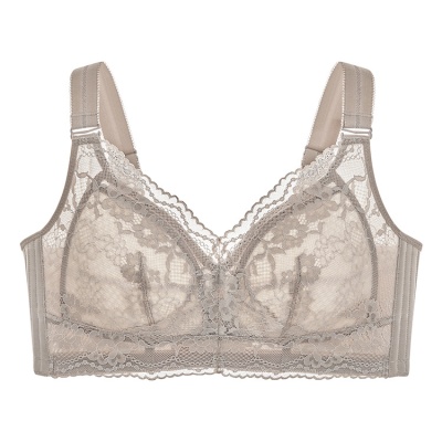 薄款内衣女大胸显小大码文胸调整型聚拢上托收副乳防下垂胸罩夏季