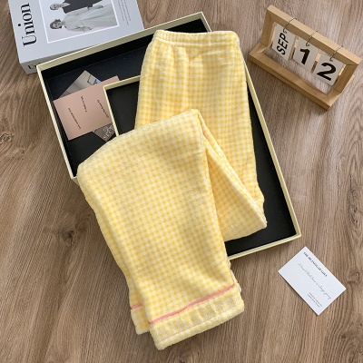 现货新款卡通长袖睡衣套装少女冬季甜美加厚保暖开衫家居服