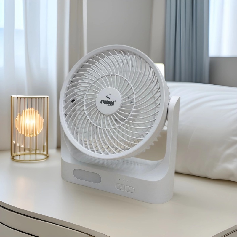 IWIN 跨境台式氛围灯风扇迷你静音USB充电桌面风扇 带夜灯