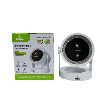 IWIN 2026新品高速桌面风扇充电风扇数码显示屏风力大宿舍办公室